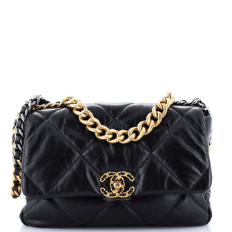 Chanel 19 Flap Bag Quilted Leather Large