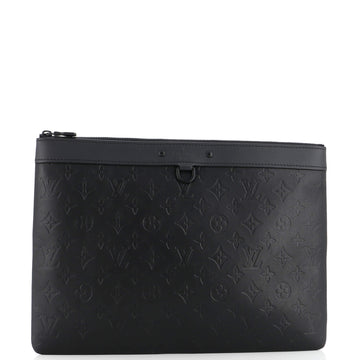 Louis Vuitton Discovery Pochette Monogram Shadow Leather GM