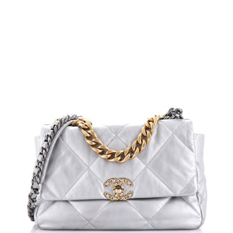 Chanel 19 Flap Bag Quilted Leather Large