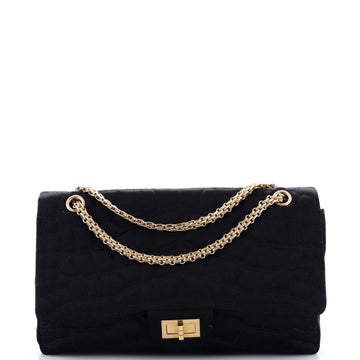 Chanel Reissue 2.55 Flap Bag Crocodile Quilted Satin 227