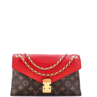 Louis Vuitton Pallas Chain Shoulder Bag Monogram Canvas and Calfskin