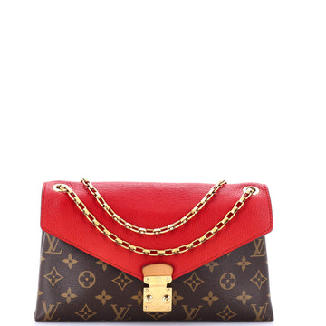 Louis Vuitton Pallas Chain Shoulder Bag Monogram Canvas and Calfskin