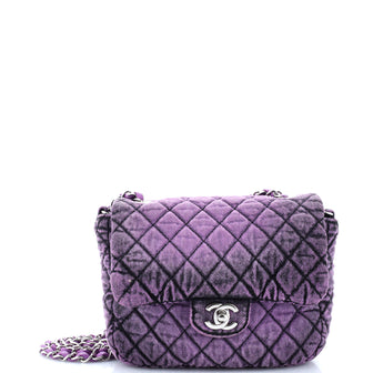 Chanel Denimpression Flap Bag Quilted Distressed Denim Small