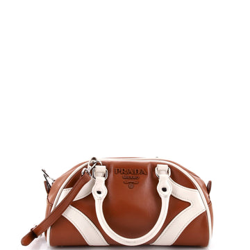 Prada Bowling Convertible Handle Bag Leather Small