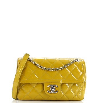 Chanel Coco Shine Flap Bag Quilted Patent Small