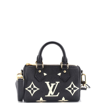 Louis Vuitton Speedy Bandouliere NM Bag Bicolor Monogram Empreinte Giant Nano