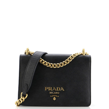Prada Chain Wallet Crossbody Saffiano Leather