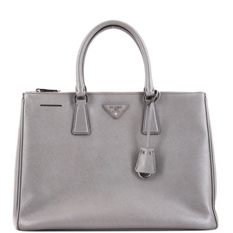Prada Double Zip Lux Tote Saffiano Leather Large