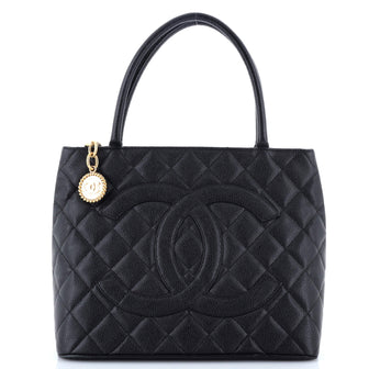 Chanel Medallion Tote Quilted Caviar