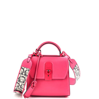 Salvatore Ferragamo Boxyz Top Handle Bag Leather Small