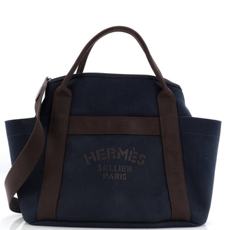 Hermes Sac De Pansage Groom Handbag Canvas