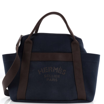 Hermes Sac De Pansage Groom Handbag Canvas