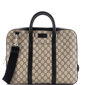 Gucci Convertible Zip Around Briefcase GG Coated Canvas Medium