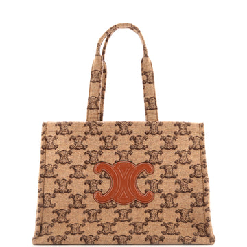 Celine Cabas Thais Tote Triomphe Wool Large