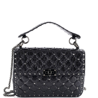 Valentino Garavani Rockstud Spike Flap Bag Quilted Leather Medium