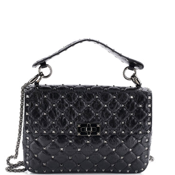 Valentino Garavani Rockstud Spike Flap Bag Quilted Leather Medium