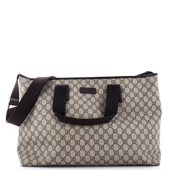 Gucci Convertible Open Tote GG Coated Canvas Large