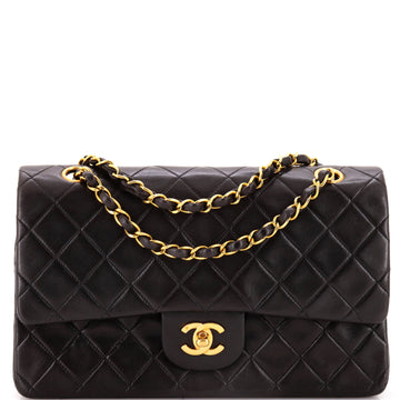 Chanel Vintage Classic Double Flap Bag Quilted Caviar Medium