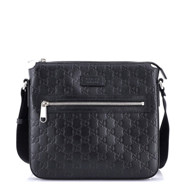 Gucci Signature Zip Messenger Bag Guccissima Leather Small