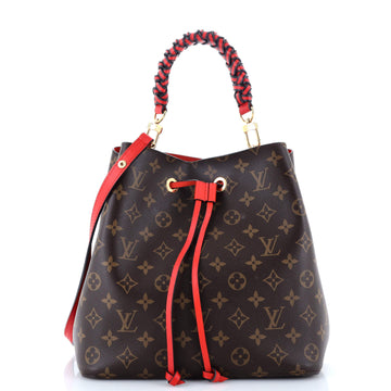Louis Vuitton Braided Handle NeoNoe Handbag Monogram Canvas with Leather MM