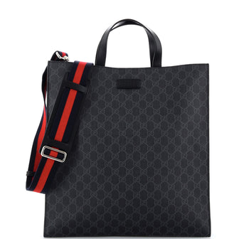 Gucci Convertible Soft Open Tote GG Coated Canvas Tall