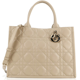 Christian Dior Book Tote Cannage Quilt Lambskin Medium