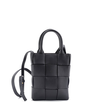 Bottega Veneta Cassette Convertible Tote Maxi Intrecciato Leather Mini