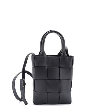 Bottega Veneta Cassette Convertible Tote Maxi Intrecciato Leather Mini