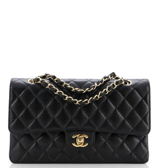 Chanel Classic Double Flap Bag Quilted Caviar Medium