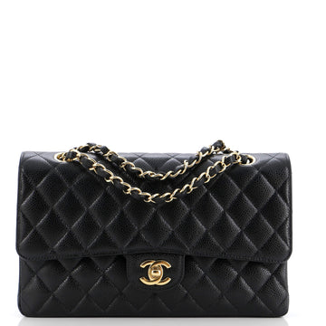 Chanel Classic Double Flap Bag Quilted Caviar Medium