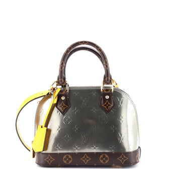 Louis Vuitton Alma Handbag Monogram Vernis with Monogram Canvas and Epi Leather BB