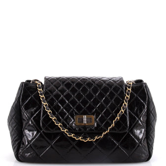 Chanel Accordion Reissue Flap Bag Quilted Glazed Calfskin Maxi