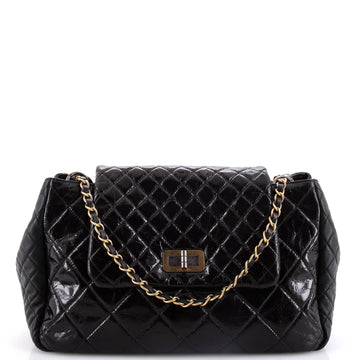 Chanel Accordion Reissue Flap Bag Quilted Glazed Calfskin Maxi