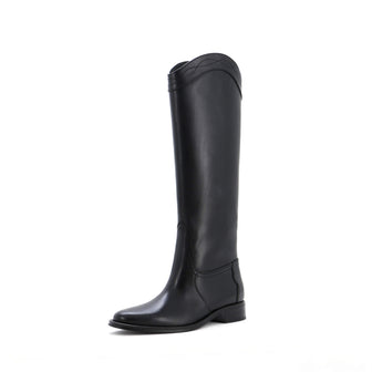 Saint Laurent Women's Kate Western Knee High Boots Leather
