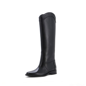 Saint Laurent Women's Kate Western Knee High Boots Leather