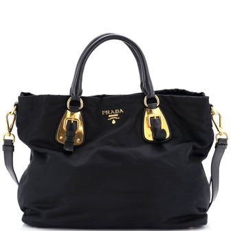 Prada Convertible Belted Tote Tessuto Large