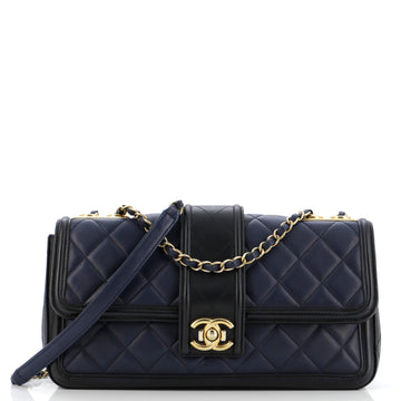 Chanel Elegant CC Flap Bag Quilted Lambskin Jumbo