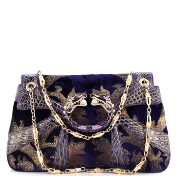Gucci Jeweled Dragon Bag Crocodile and Velvet