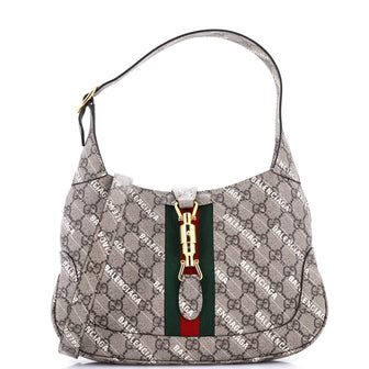 Gucci x Balenciaga The Hacker Project Jackie 1961 Hobo GG Coated Canvas Small