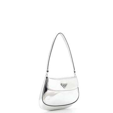 Prada Cleo Flap Shoulder Bag Spazzolato Leather Small