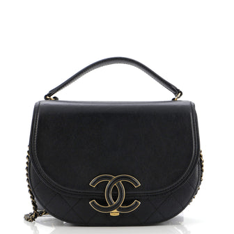 Chanel Coco Curve Flap Messenger Calfskin and Quilted Goatskin Small