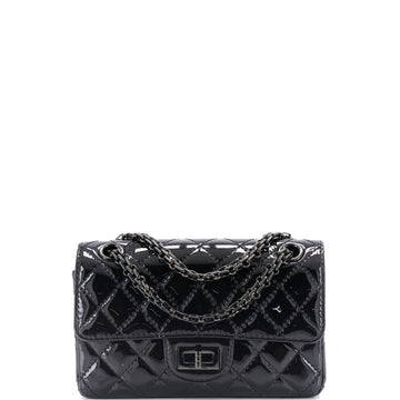 Chanel So Black Reissue 2.55 Flap Bag Quilted Patent Mini