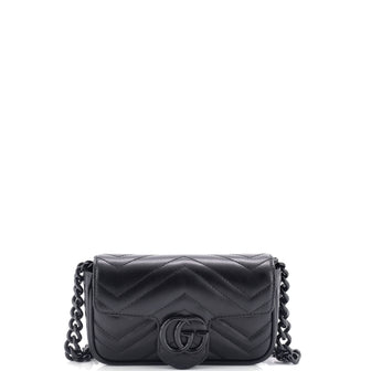 Gucci GG Marmont Flap Belt Bag Matelasse Leather