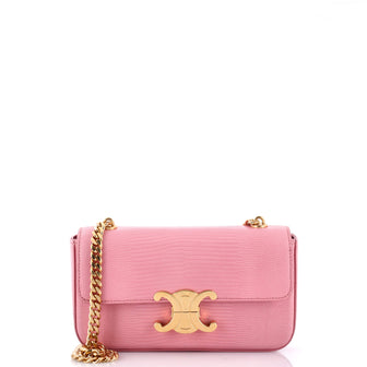Celine Claude Chain Shoulder Bag Lizard