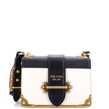 Prada Cahier Crossbody Bag City Calf and Saffiano Small