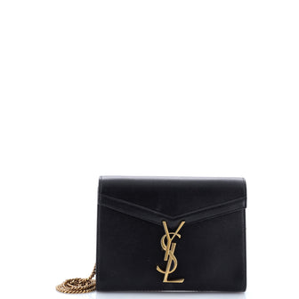 Saint Laurent Cassandra Chain Shoulder Bag Leather Small