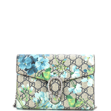 Gucci Dionysus Chain Wallet Blooms Print GG Coated Canvas Small
