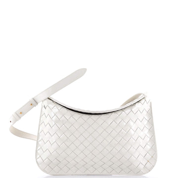 Bottega Veneta Cradle Fold Over Shoulder Bag Intrecciato Leather