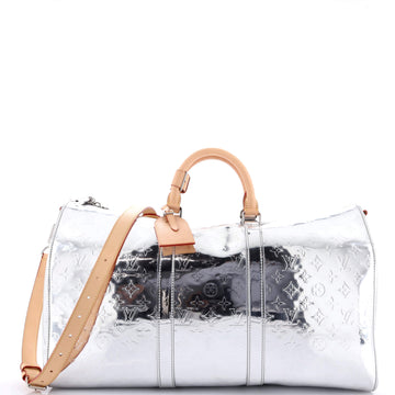 Louis Vuitton Keepall Bandouliere Bag Monogram Mirror Coated Canvas 50