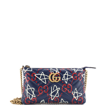 Gucci GG Marmont Chain Shoulder Bag GucciGhost Matelasse Leather Mini